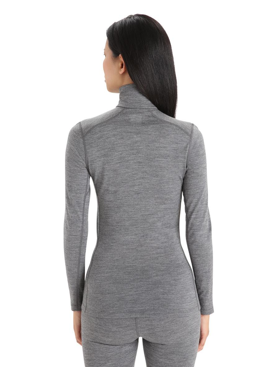 Une pièce Icebreaker Merino 200 Oasis Long Sleeve Half Zip Thermal Top Femme Grise | FR 1755EBCX